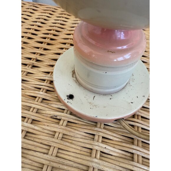 Art Deco 30's Metal Pink Saturn Planet Small Table Lamp Works! - Picture 3 of 11